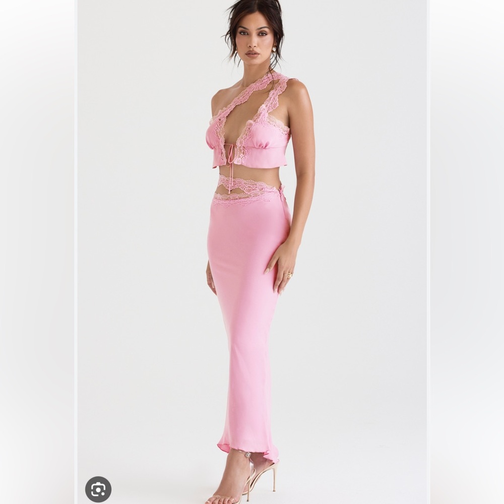 House of CB Pink Mathilde Two Piece Skirt Set Size L